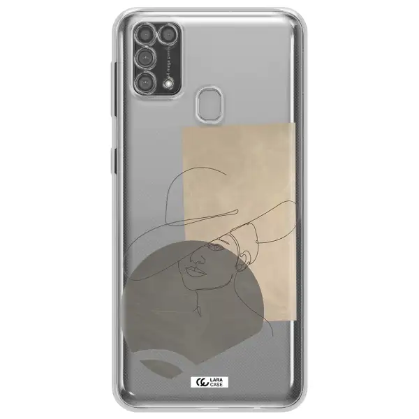The Lady In The Hat Line Art Samsung M31 Clear TPU Case