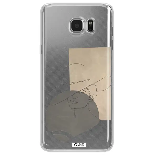 The Lady In The Hat Line Art Samsung Note 5 Clear TPU Case
