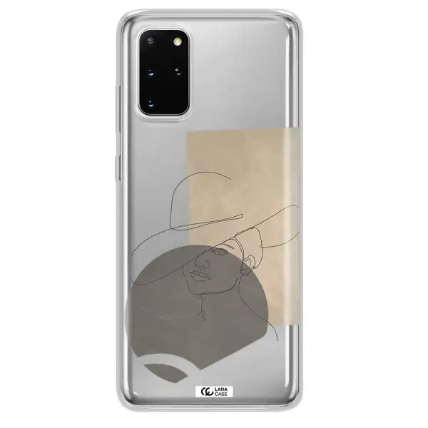The Lady In The Hat Line Art Samsung S 20 Plus Clear TPU Case