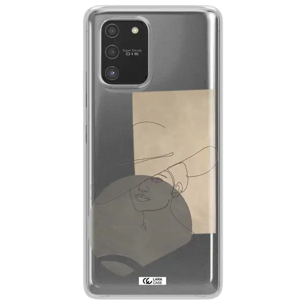 The Lady In The Hat Line Art Samsung S10 Lite Clear TPU Case