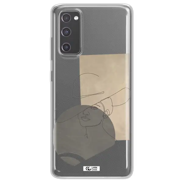 The Lady In The Hat Line Art Samsung S20 Fe Clear TPU Case