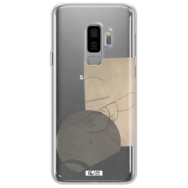 The Lady In The Hat Line Art Samsung S9 Plus Clear TPU Case