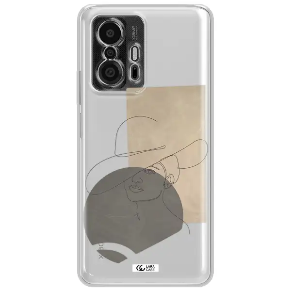 The Lady In The Hat Line Art Xiaomi 11T Pro Clear Tpu Case