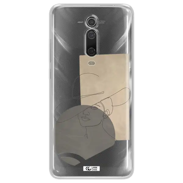 The Lady In The Hat Line Art Xiaomi Mi 9T Clear TPU Case