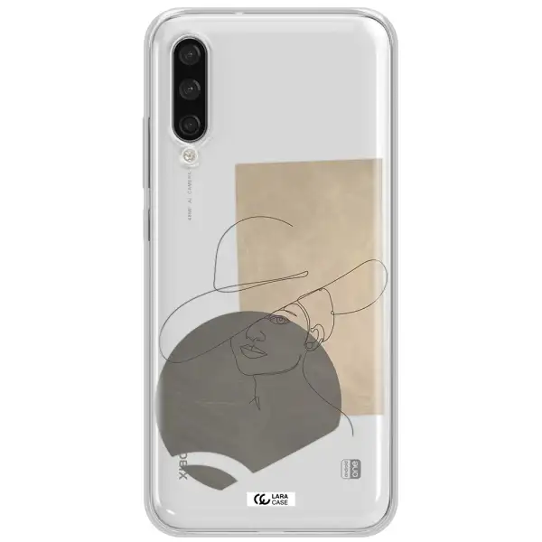 The Lady In The Hat Line Art Xiaomi Mi A3 Clear Tpu Case