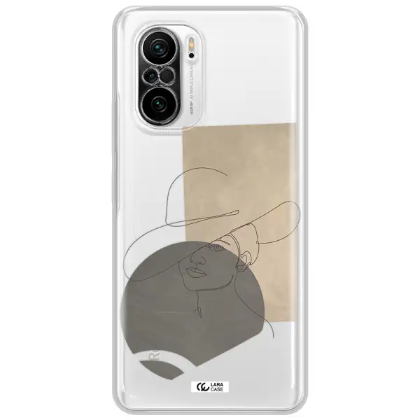 The Lady In The Hat Line Art Xiaomi Poco F3 Clear Tpu Case