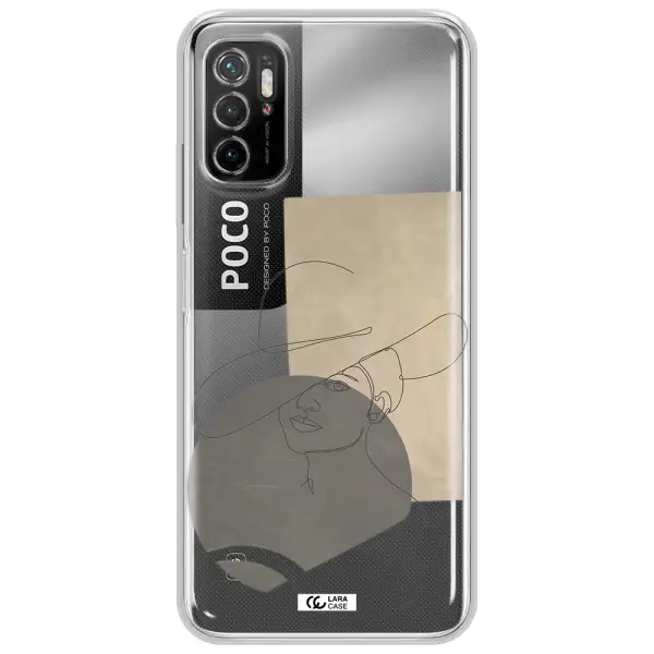 The Lady In The Hat Line Art Xiaomi Poco M4 Pro 5G Clear Tpu Case