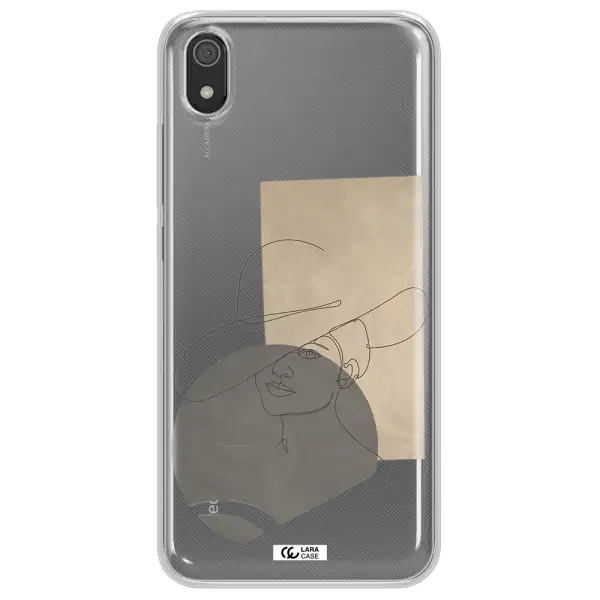 The Lady In The Hat Line Art Xiaomi Redmi 7A Clear TPU Case