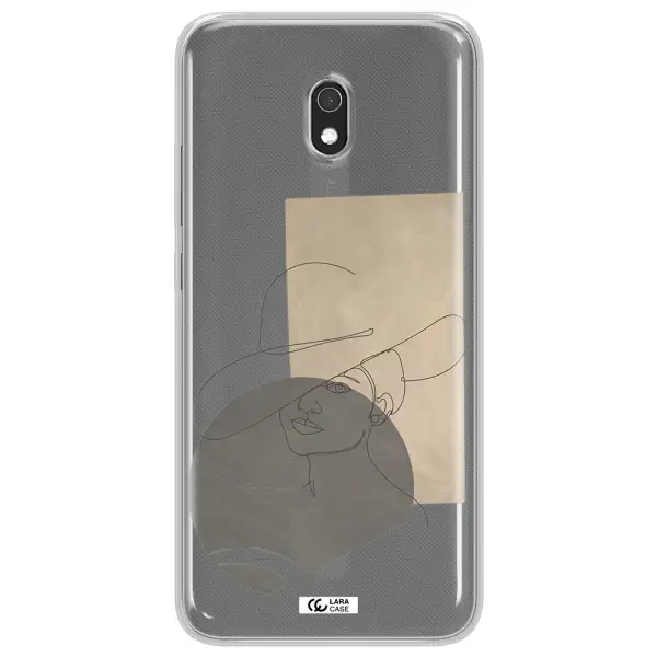 The Lady In The Hat Line Art Xiaomi Redmi 8A Clear TPU Case