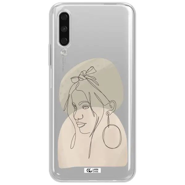 Abstract Female Face Line Art Huawei Y9S Clear Tpu Case