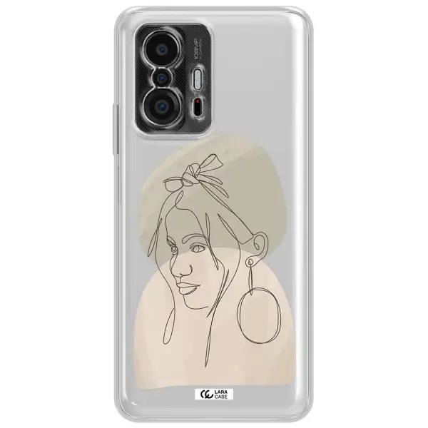 Abstract Female Face Line Art Xiaomi 11T Clear Tpu Case
