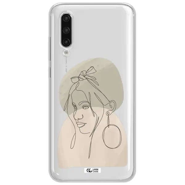 Abstract Female Face Line Art Xiaomi Mi 9 Lite Clear Tpu Case