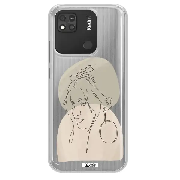 Abstract Female Face Line Art Xiaomi Redmi 10A Clear TPU Case