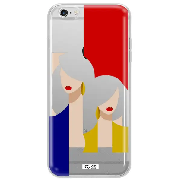 Abstract Two Female Portrait Apple iPhone 6S Clear TPU Case