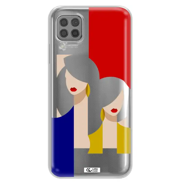 Abstract Two Female Portrait Huawei P40 Lite Clear TPU Case