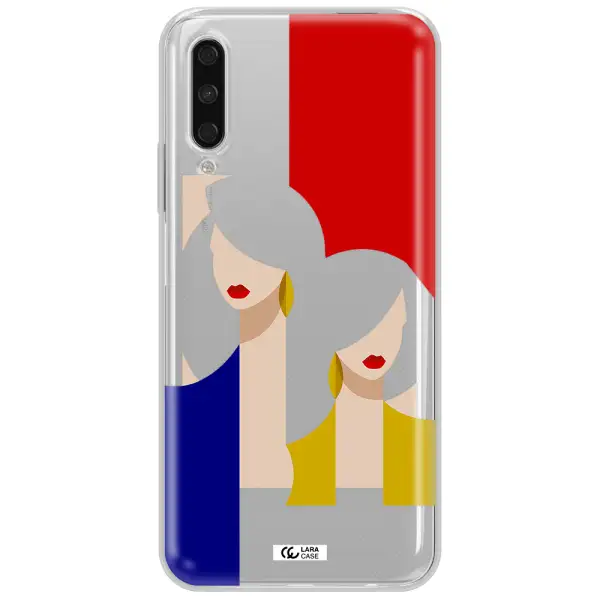 Abstract Two Female Portrait Huawei Y9S Clear Tpu Case
