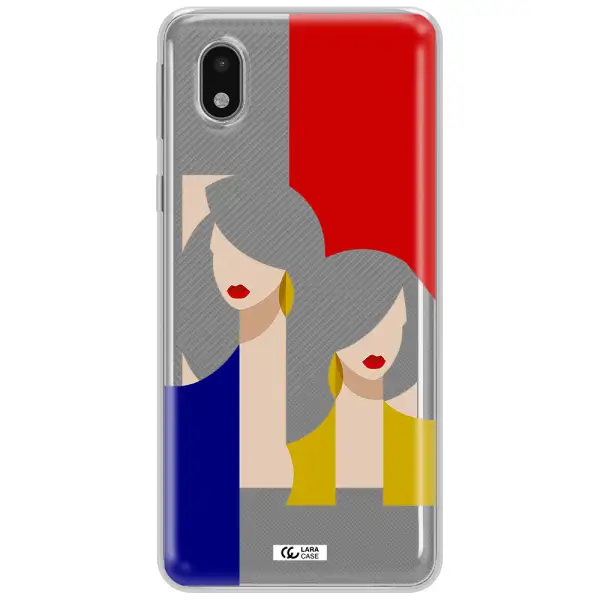 Abstract Two Female Portrait Samsung A01 Core Clear Tpu Case