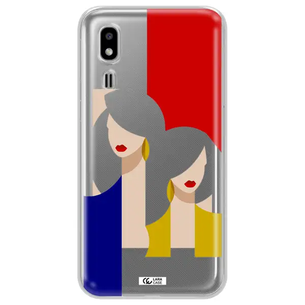 Abstract Two Female Portrait Samsung A2 Core Clear TPU Case