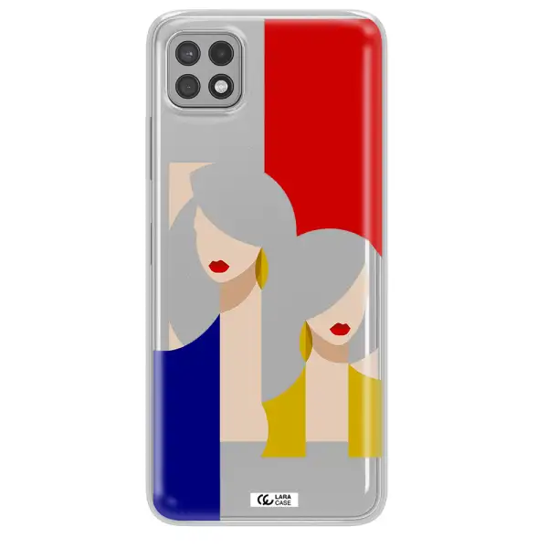 Abstract Two Female Portrait Samsung A22 5g Clear TPU Case