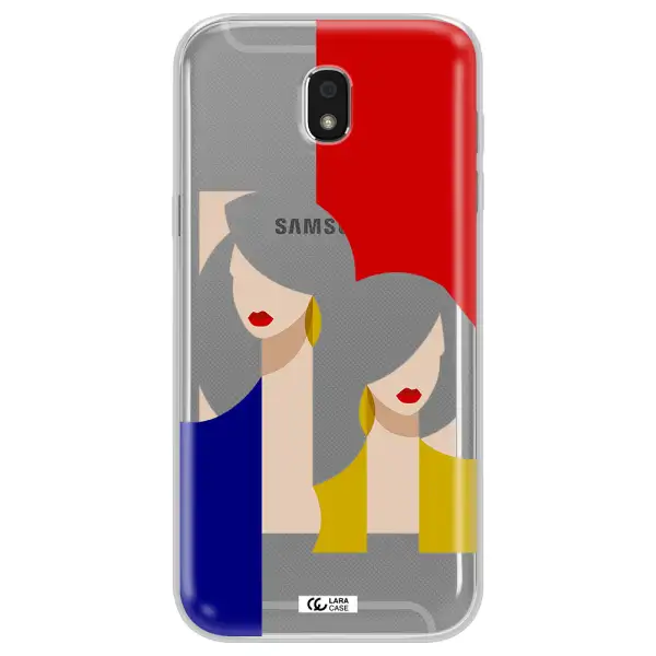 Abstract Two Female Portrait Samsung J5 2017 Clear TPU Case