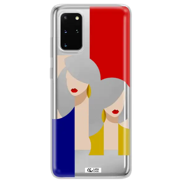 Abstract Two Female Portrait Samsung S 20 Plus Clear TPU Case