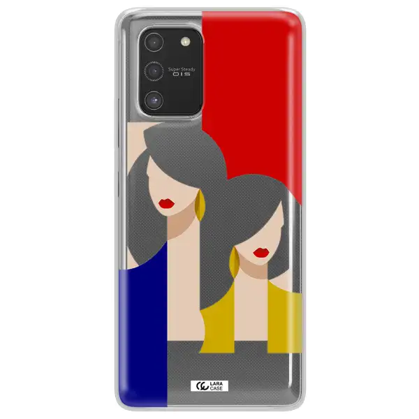Abstract Two Female Portrait Samsung S10 Lite Clear TPU Case
