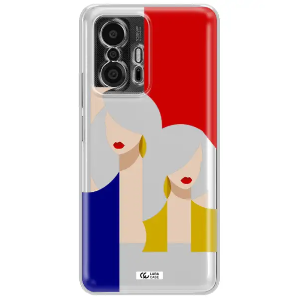 Abstract Two Female Portrait Xiaomi 11T Pro Clear Tpu Case
