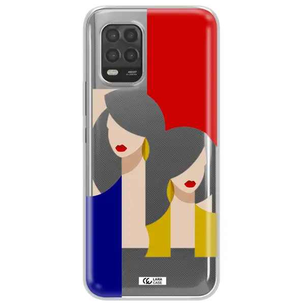 Abstract Two Female Portrait Xiaomi Mi 10 Lite Clear TPU Case