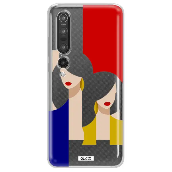 Abstract Two Female Portrait Xiaomi Mi 10 Pro Clear TPU Case