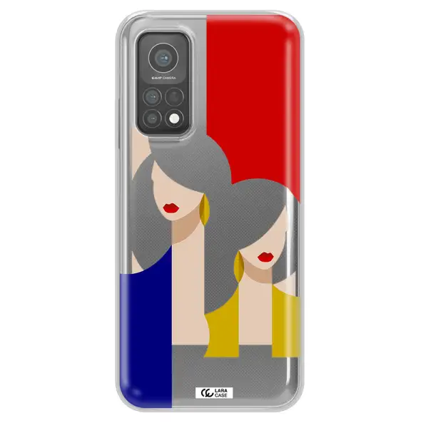 Abstract Two Female Portrait Xiaomi Mi 10 T Pro Clear TPU Case