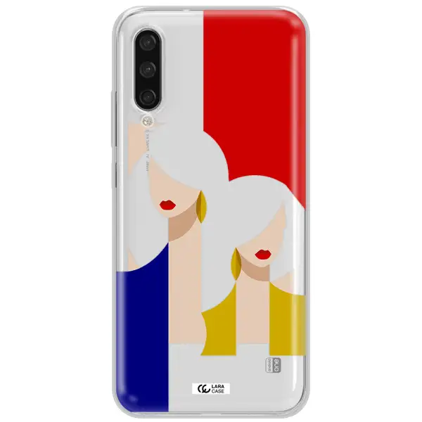 Abstract Two Female Portrait Xiaomi Mi A3 Clear Tpu Case