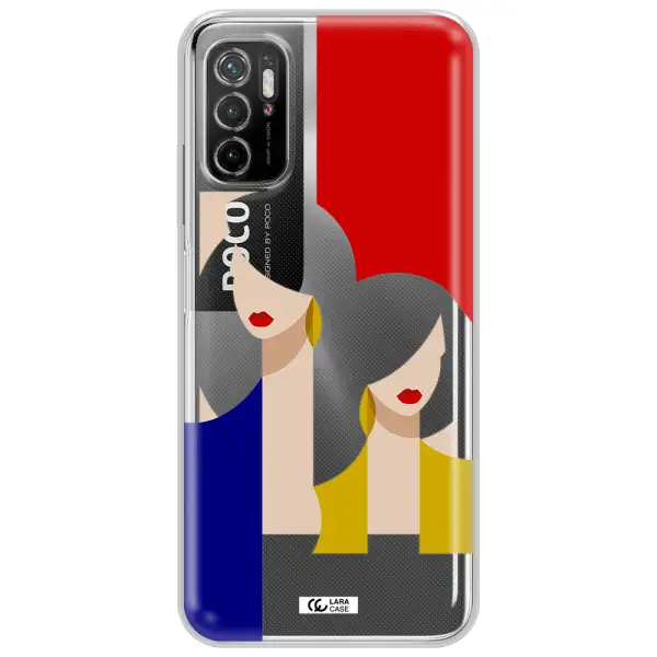 Abstract Two Female Portrait Xiaomi Poco M4 Pro 5G Clear Tpu Case