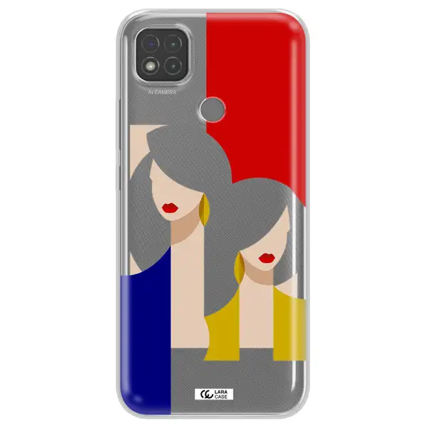 Abstract Two Female Portrait Xiaomi Redmi 9C Clear TPU Case
