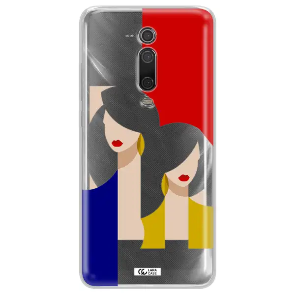 Abstract Two Female Portrait Xiaomi Redmi K20 Clear Tpu Case