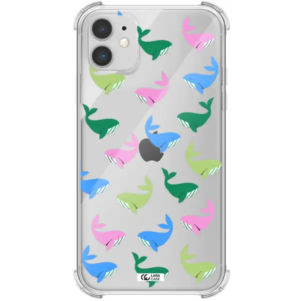 Colorful Whales Apple iPhone 11 Clear PC Case
