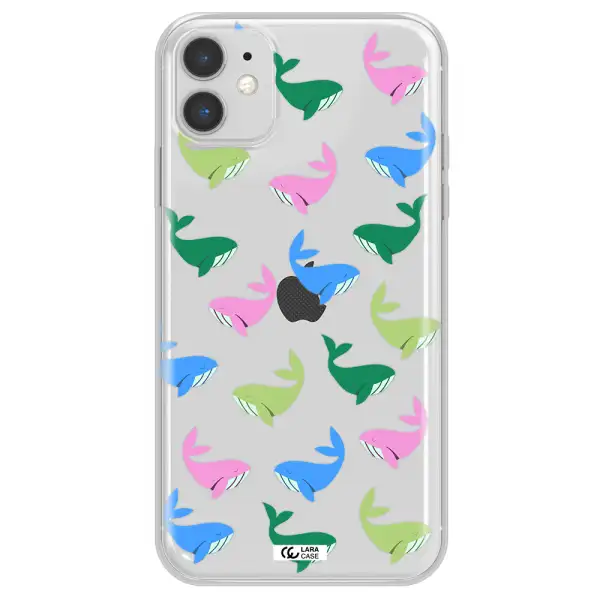 Colorful Whales Apple iPhone 11 Clear TPU Case