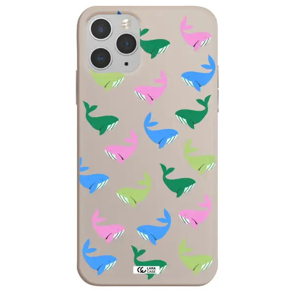 Colorful Whales Apple iPhone 11 pro max Silicone Stone Case
