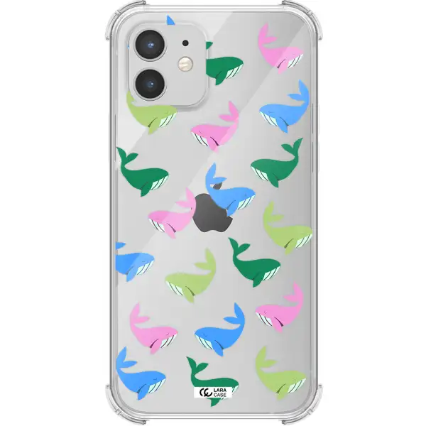 Colorful Whales Apple iPhone 12 mini Clear PC Case