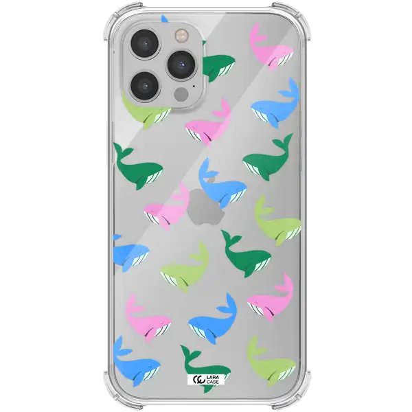 Colorful Whales Apple iPhone 12 pro Clear PC Case