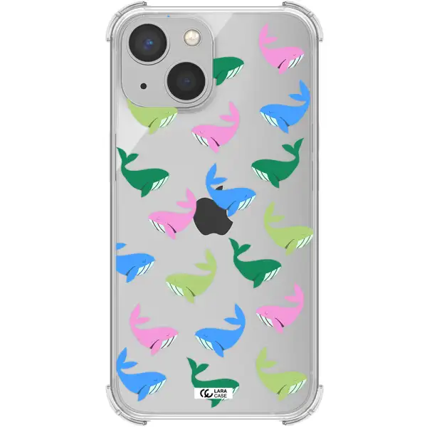Colorful Whales Apple iPhone 13 Clear PC Case