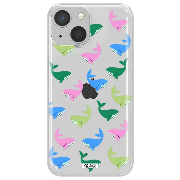 Colorful Whales Apple iPhone 13 Clear TPU Case