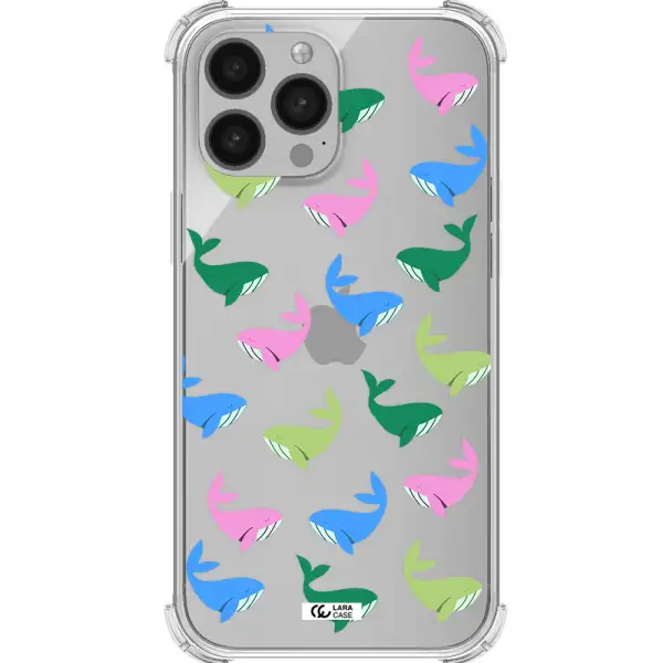 Colorful Whales Apple iPhone 13 Pro Clear PC Case