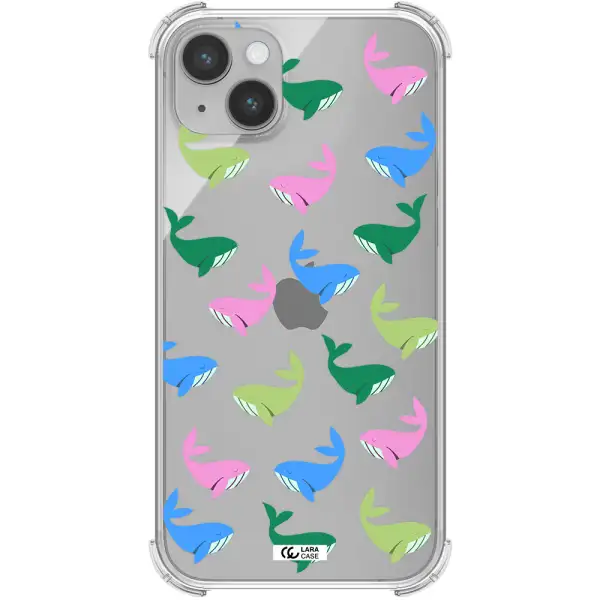 Colorful Whales Apple iPhone 14 plus Clear PC Case