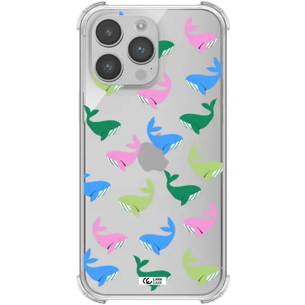 Colorful Whales Apple iPhone 14 pro Clear PC Case