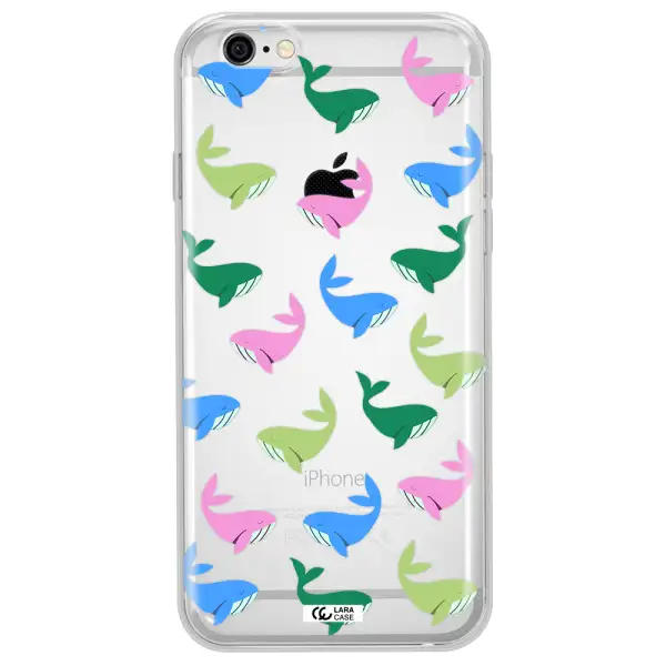 Colorful Whales Apple iPhone 6 plus Clear TPU Case