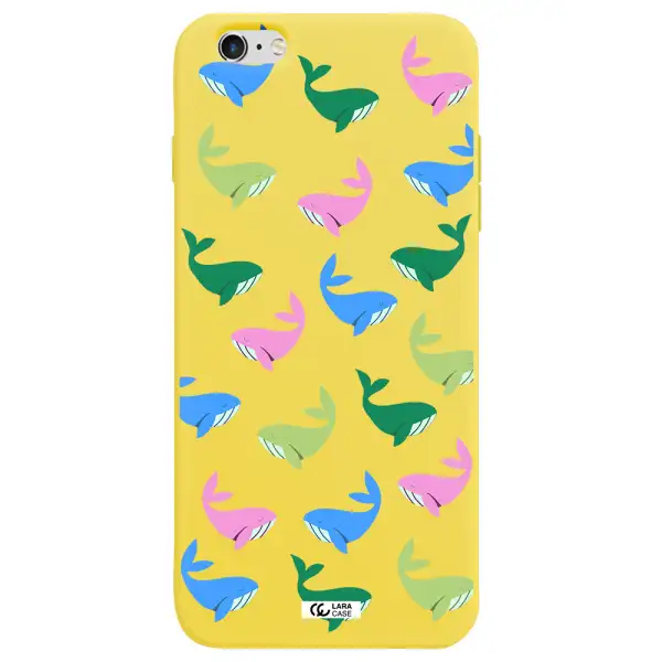 Colorful Whales Apple iPhone 6 plus Silicone canary yellow Case