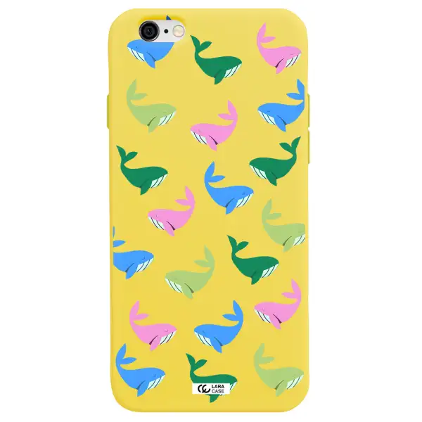 Colorful Whales Apple iPhone 6 Silicone canary yellow Case