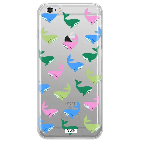 Colorful Whales Apple iPhone 6S Clear TPU Case