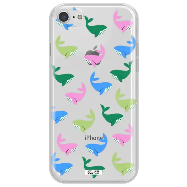 Colorful Whales Apple iPhone 7 Clear TPU Case