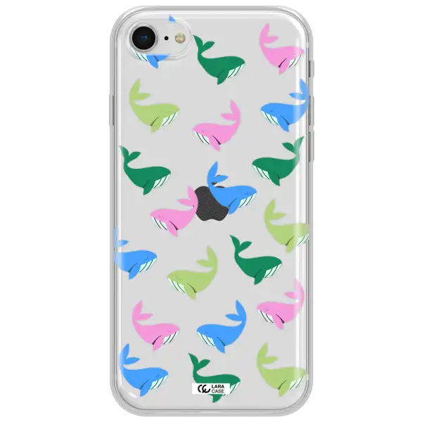 Colorful Whales Apple Iphone Se 2020 Clear Tpu Case